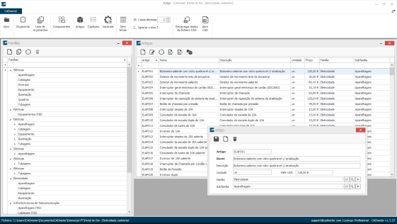 CADmeter CAD article planning